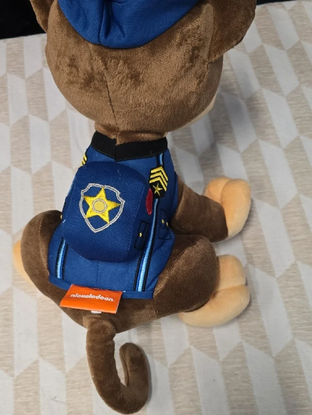 Nickelodeon Brown Plush Pup with Blue Outfit and Pink Paw Pads